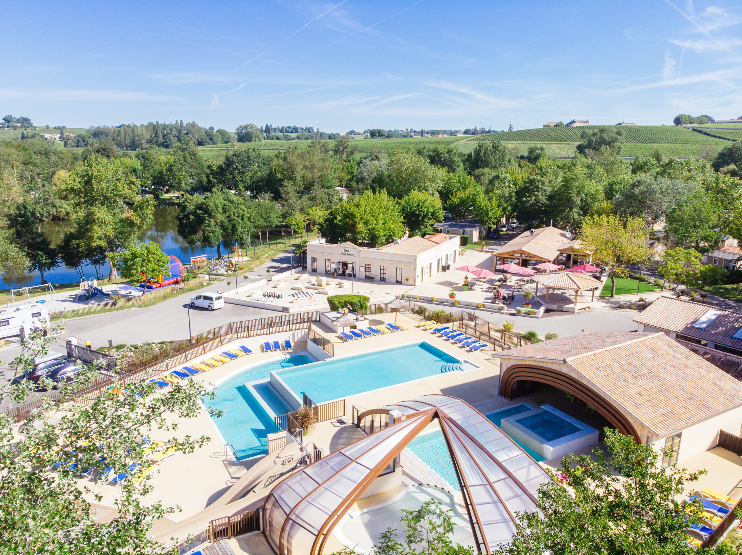 Yelloh Saint Emilion - espace-aquatique-vue-aerienne